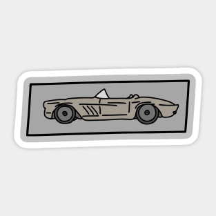 classic automotive car illustration Sticker